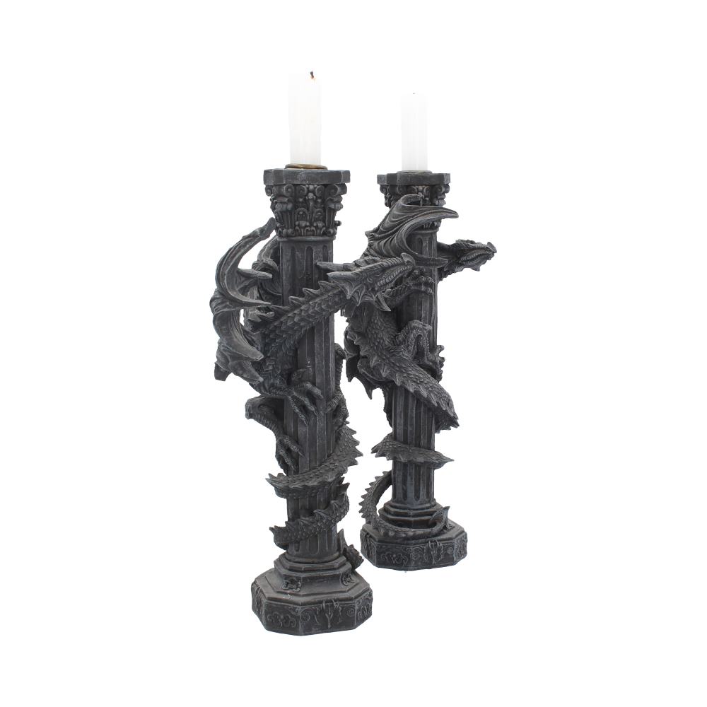 Guardian's of the Light - Set of 2 Dragon Candlesticks