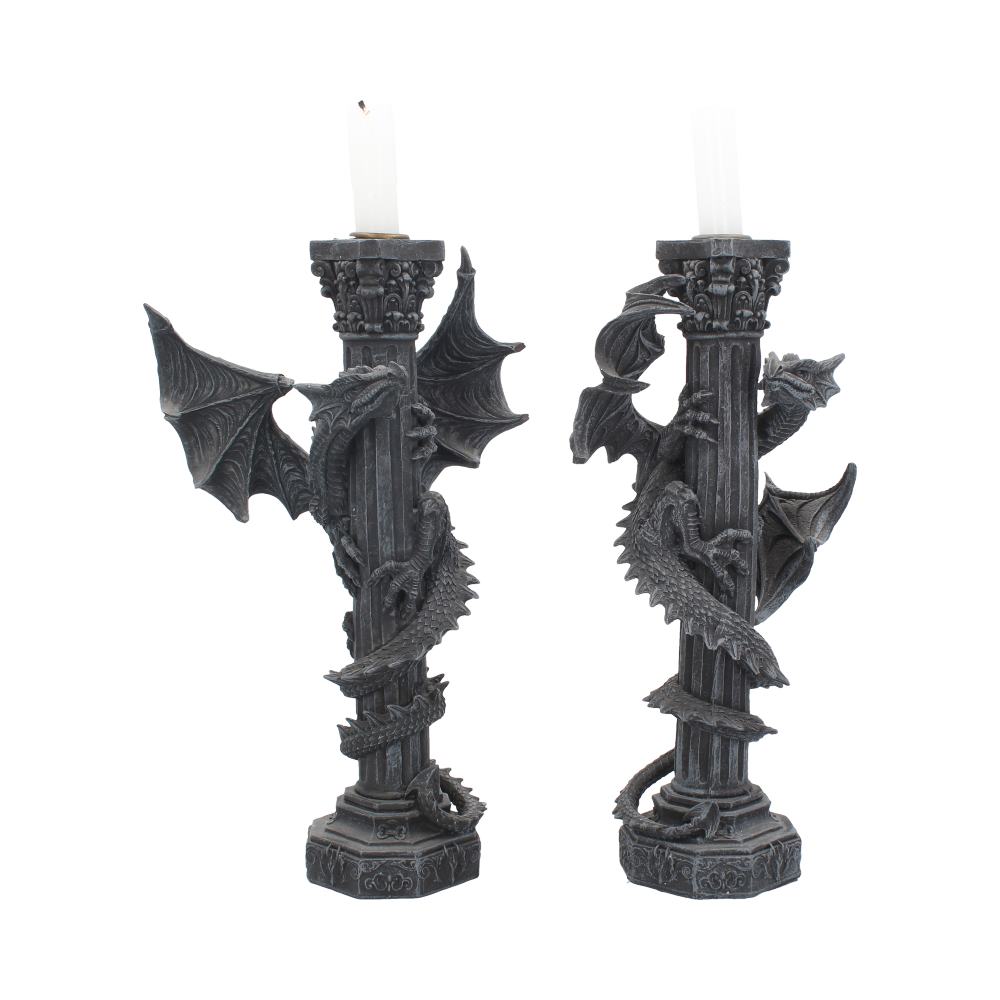 Guardian's of the Light - Set of 2 Dragon Candlesticks