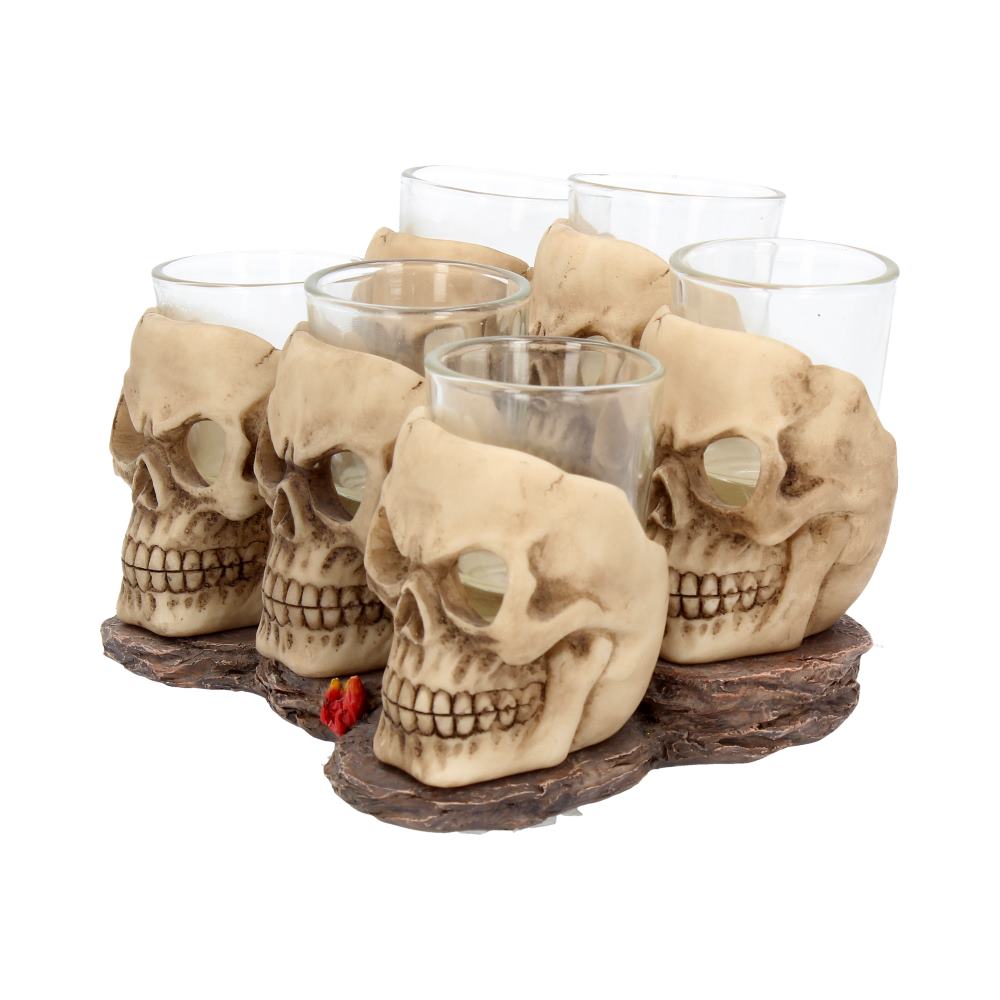 Six Shooter Skulls Shot Glass Set