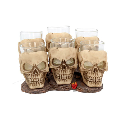 Six Shooter Skulls Shot Glass Set