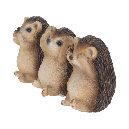 Three Wise Hedgehogs