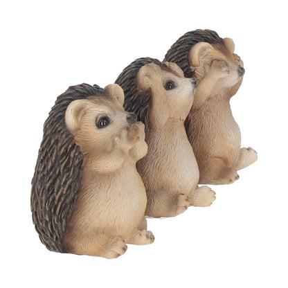 Three Wise Hedgehogs