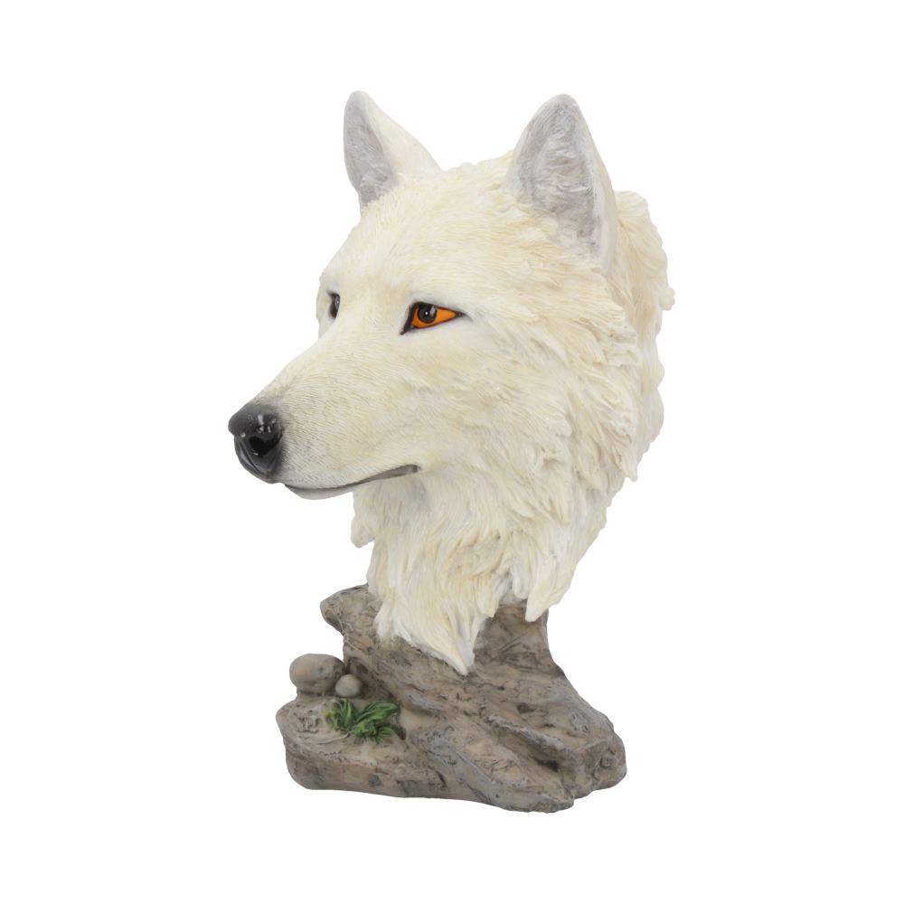 Snow Searcher White Wolf Bust