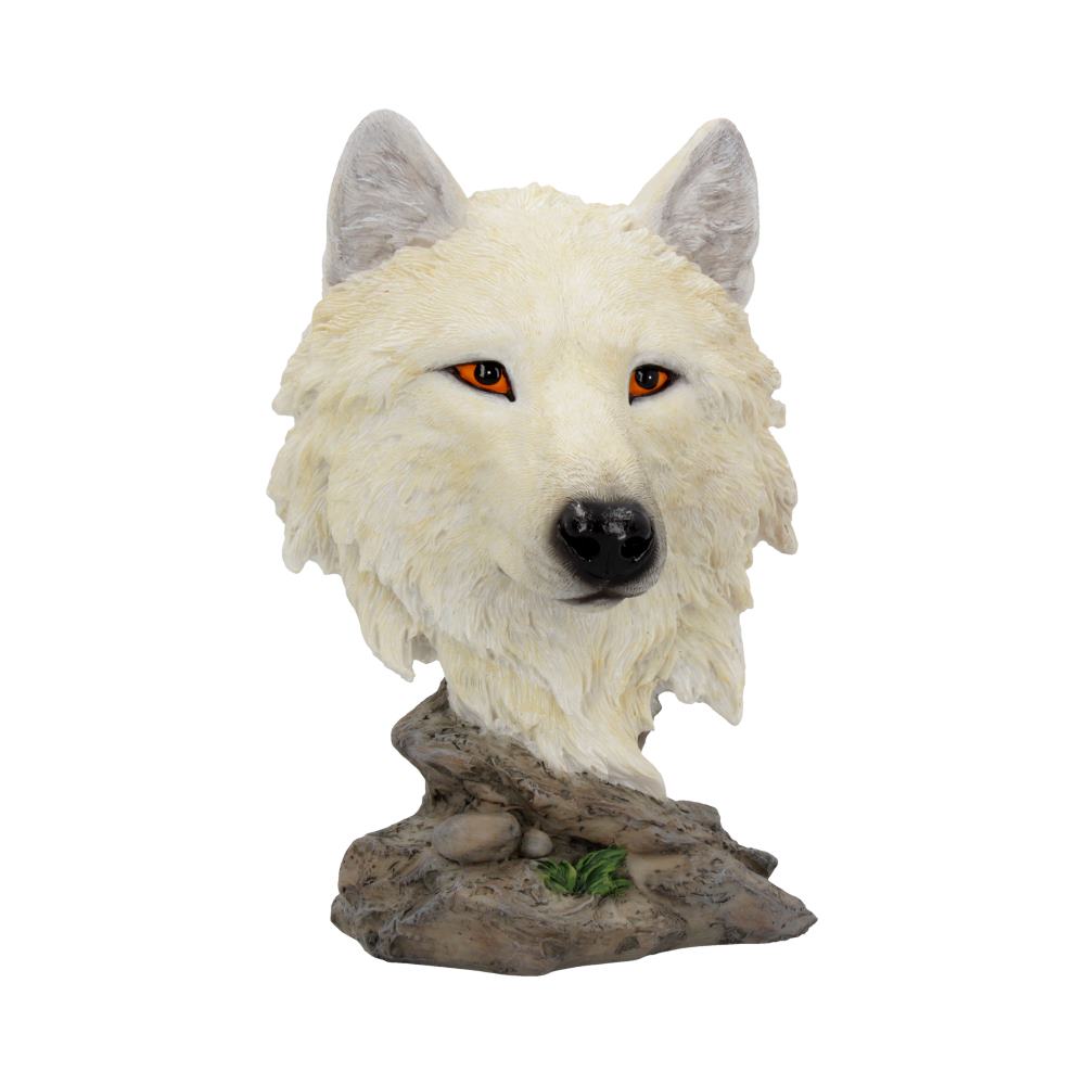 Snow Searcher White Wolf Bust