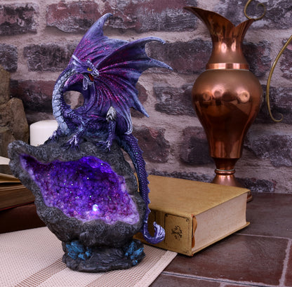 Amethyst Custodian LED Dragon Figurine