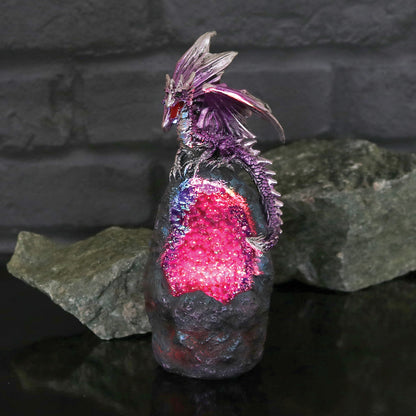 Amethyst Crystal Guard LED Figurine