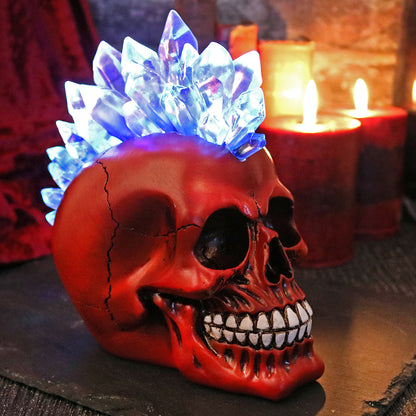 Crystal Hawk Red LED Skull