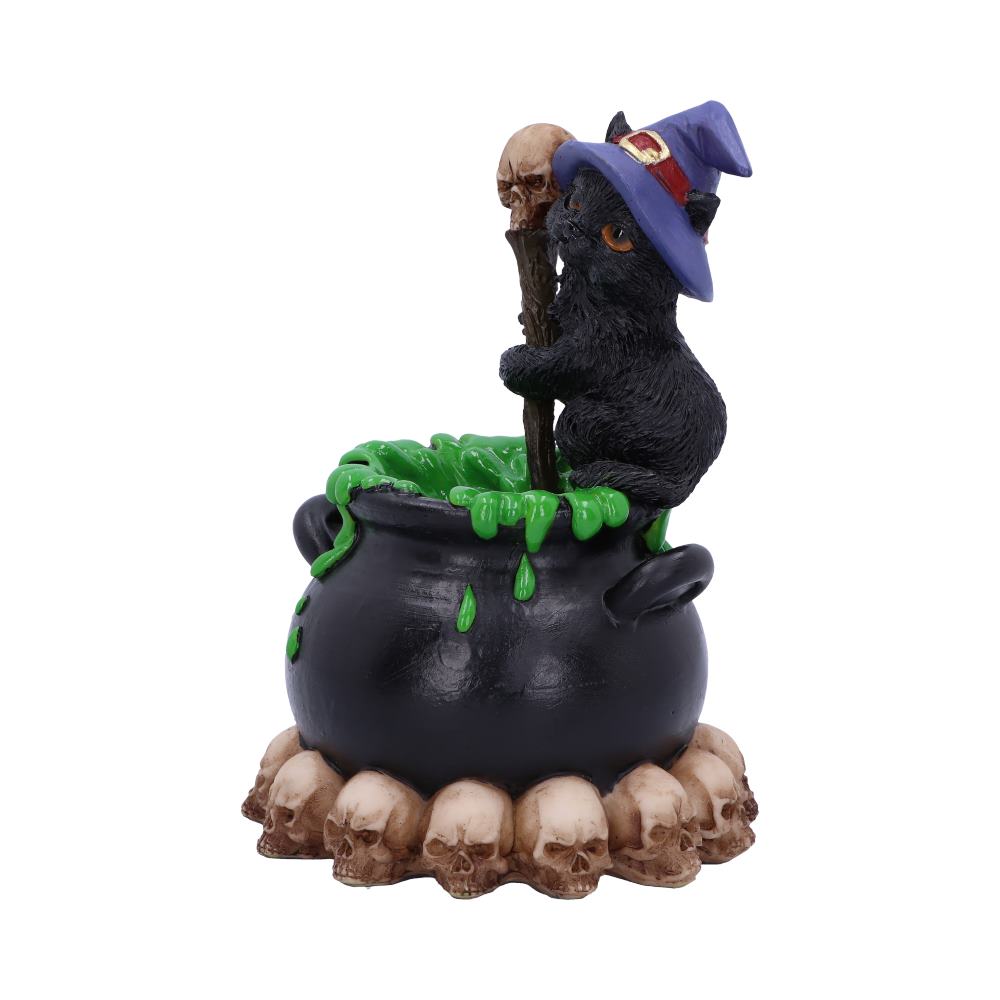 Spook Cat & Cauldron LED figurine