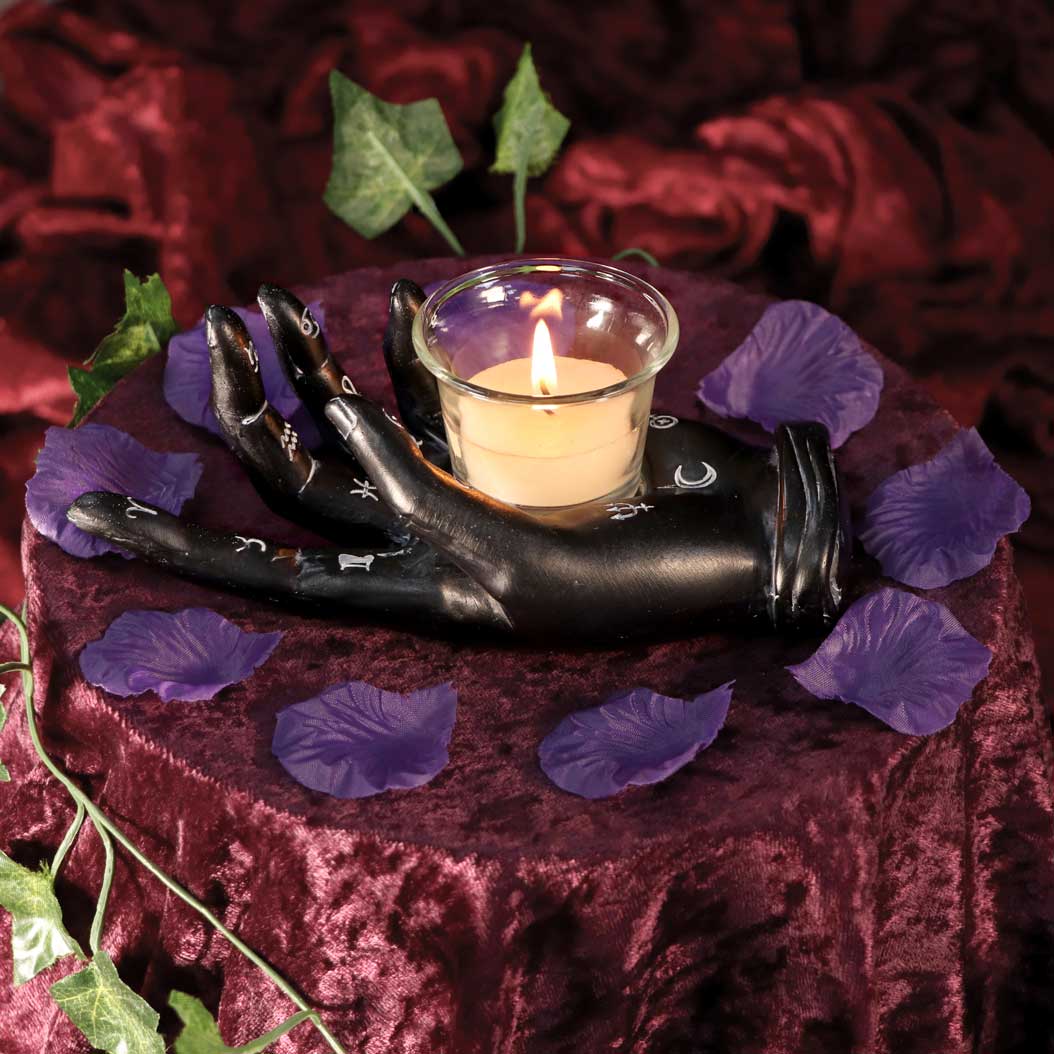 Palmist's Prediction Candle Holder (Black)