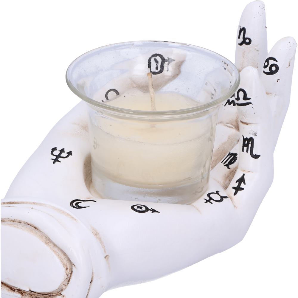 Palmist's Prediction Candle Holder (White)