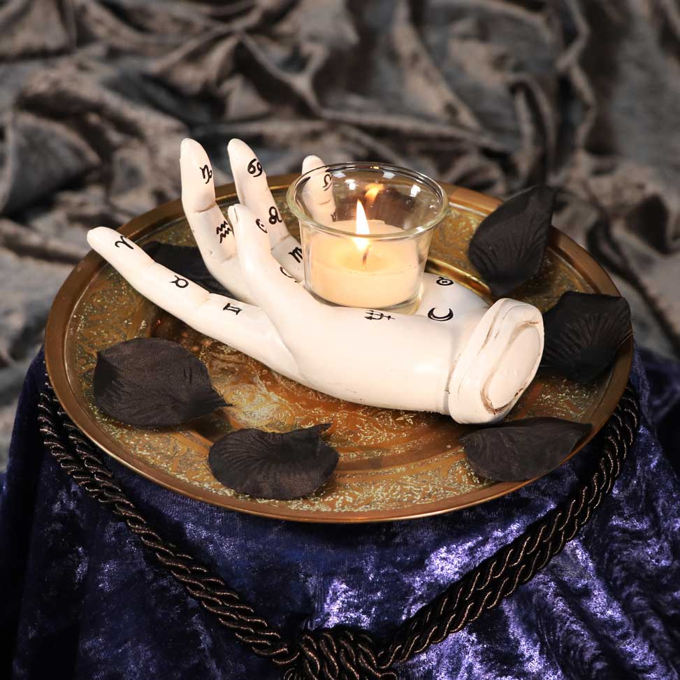 Palmist's Prediction Candle Holder (White)