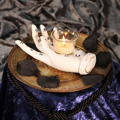 Palmist's Prediction Candle Holder (White)