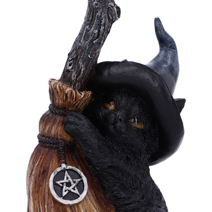 Broom Guard Cat Figurine