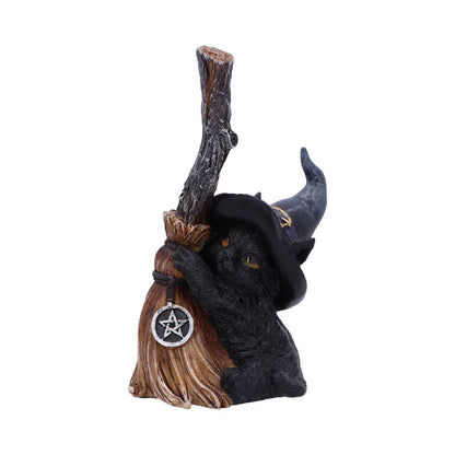 Broom Guard Cat Figurine