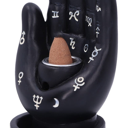 Palmistry Backflow Incense Burner (Black)