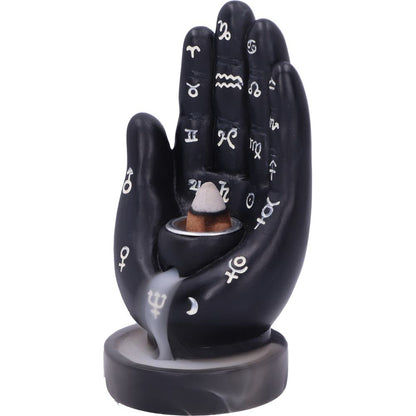 Palmistry Backflow Incense Burner (Black)