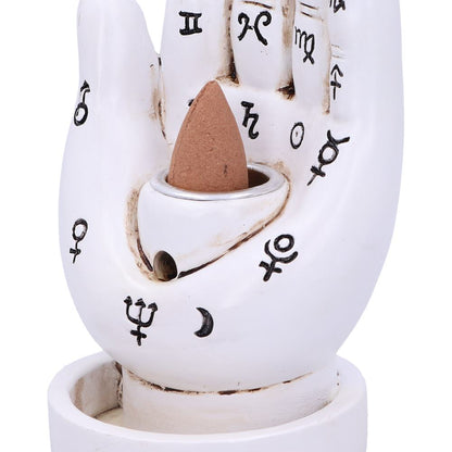 Palmistry Backflow Incense Burner (White)