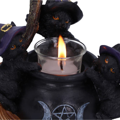 Familiar Cauldron Candle Holder