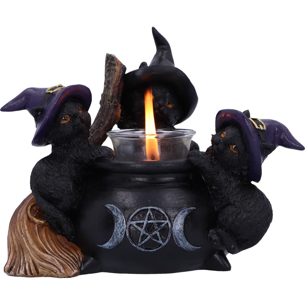 Familiar Cauldron Candle Holder