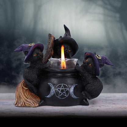 Familiar Cauldron Candle Holder