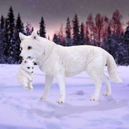 Winter Bond Wolf Figurine