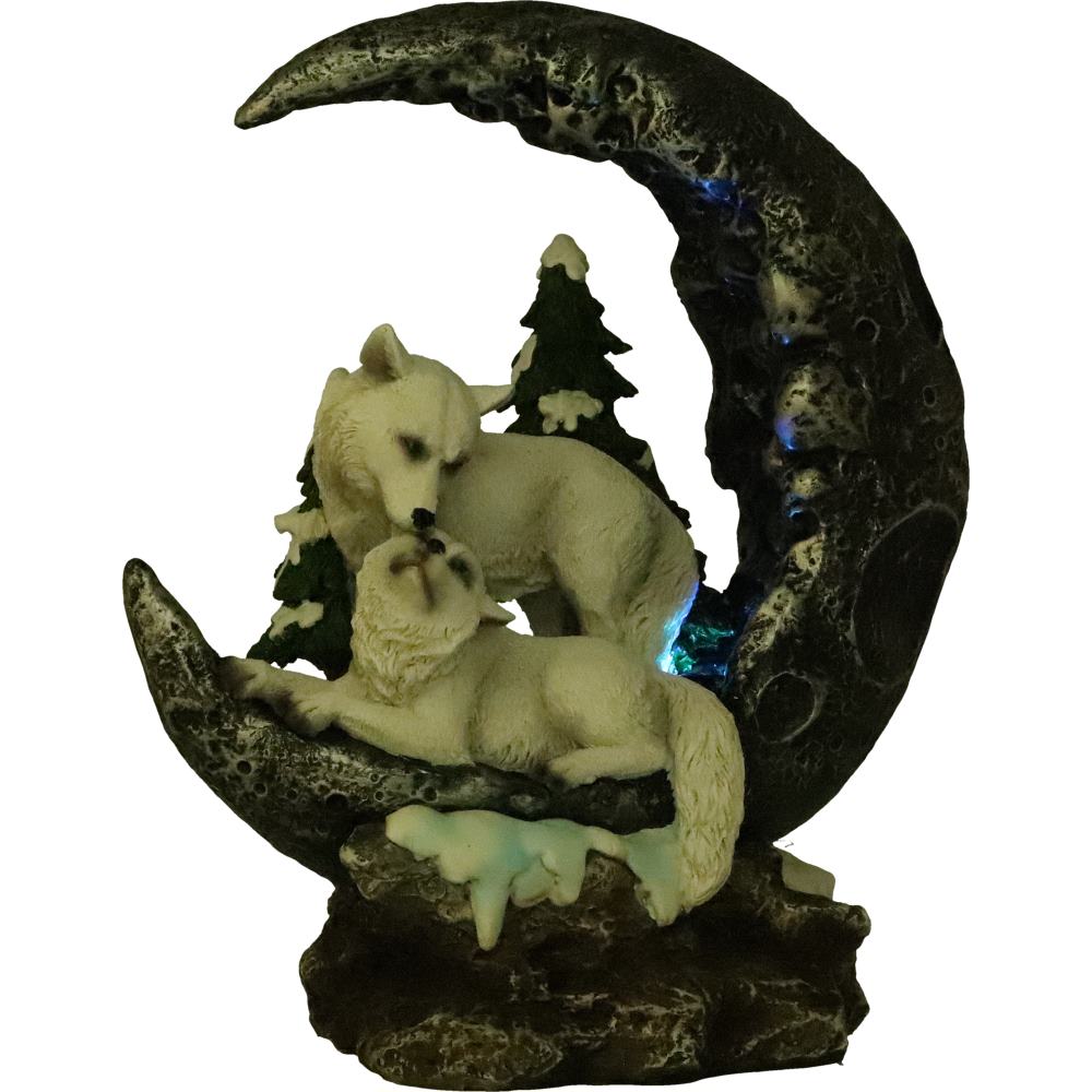 Lunar Companions LED Wolf Figurine