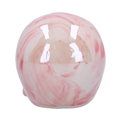 Marbellum Pink Marble Skull - Small