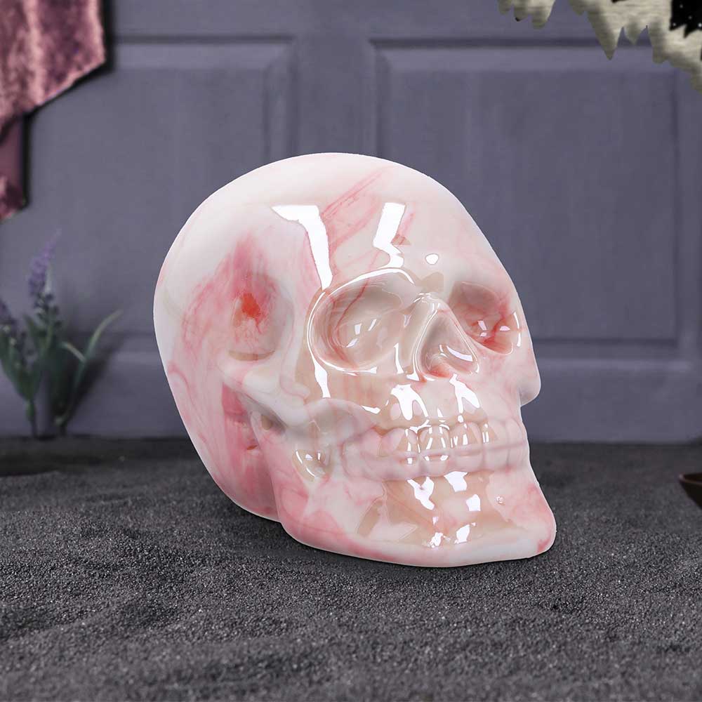 Marbellum Pink Marble Skull - Small