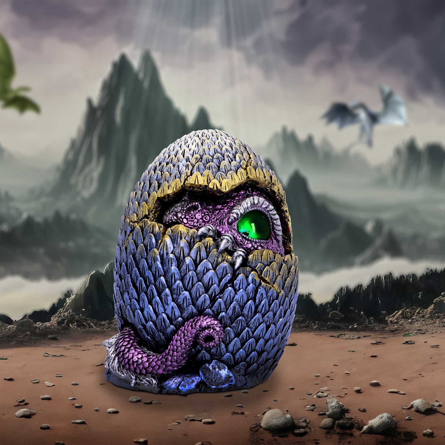 Hidden Hatchling LED Dragon Egg Ornament