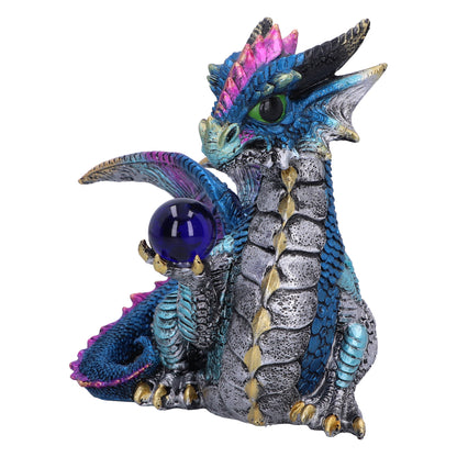 Orb Hoard Blue Dragon Figurine