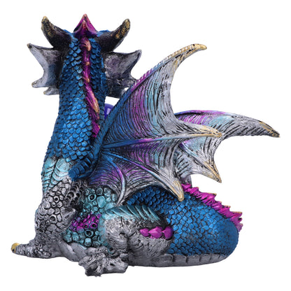 Orb Hoard Blue Dragon Figurine