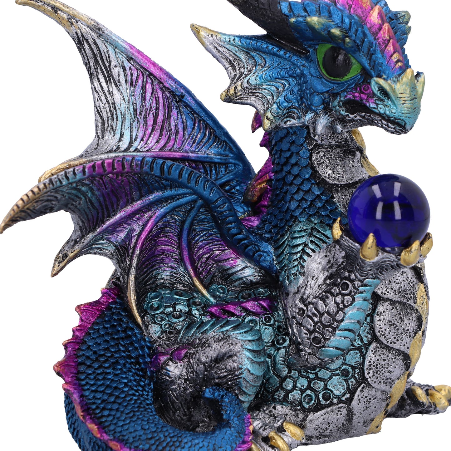 Orb Hoard Blue Dragon Figurine